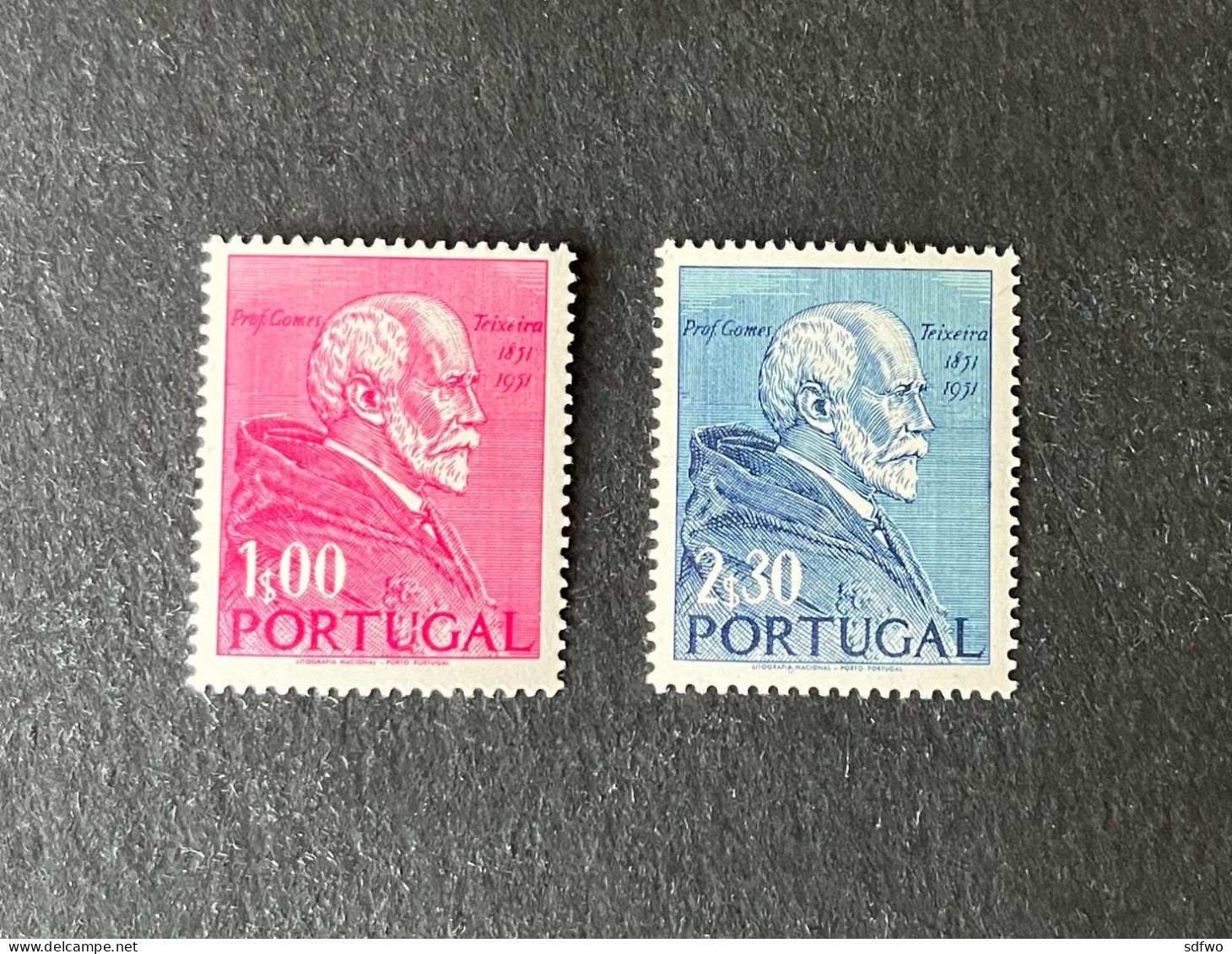 (T3) Portugal - 1952 Dr. Gomes Teixeira Complete Set - Af. 753 To 754 - MNH - Ungebraucht