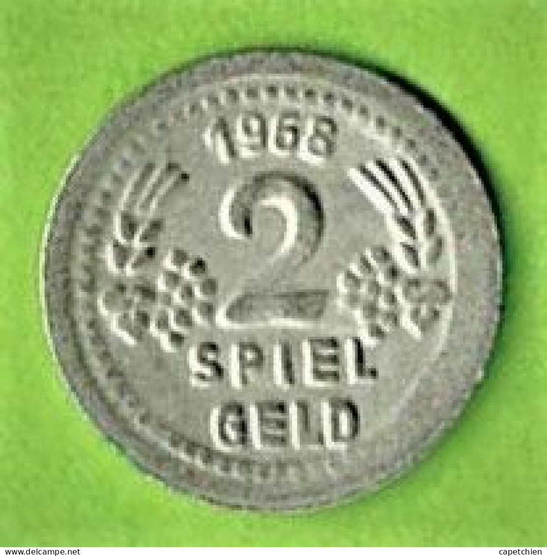 JETON / SPIEL GELD / 2 / 1968 / ACIER INOX / 1.03 G / 15 Mm - Casino