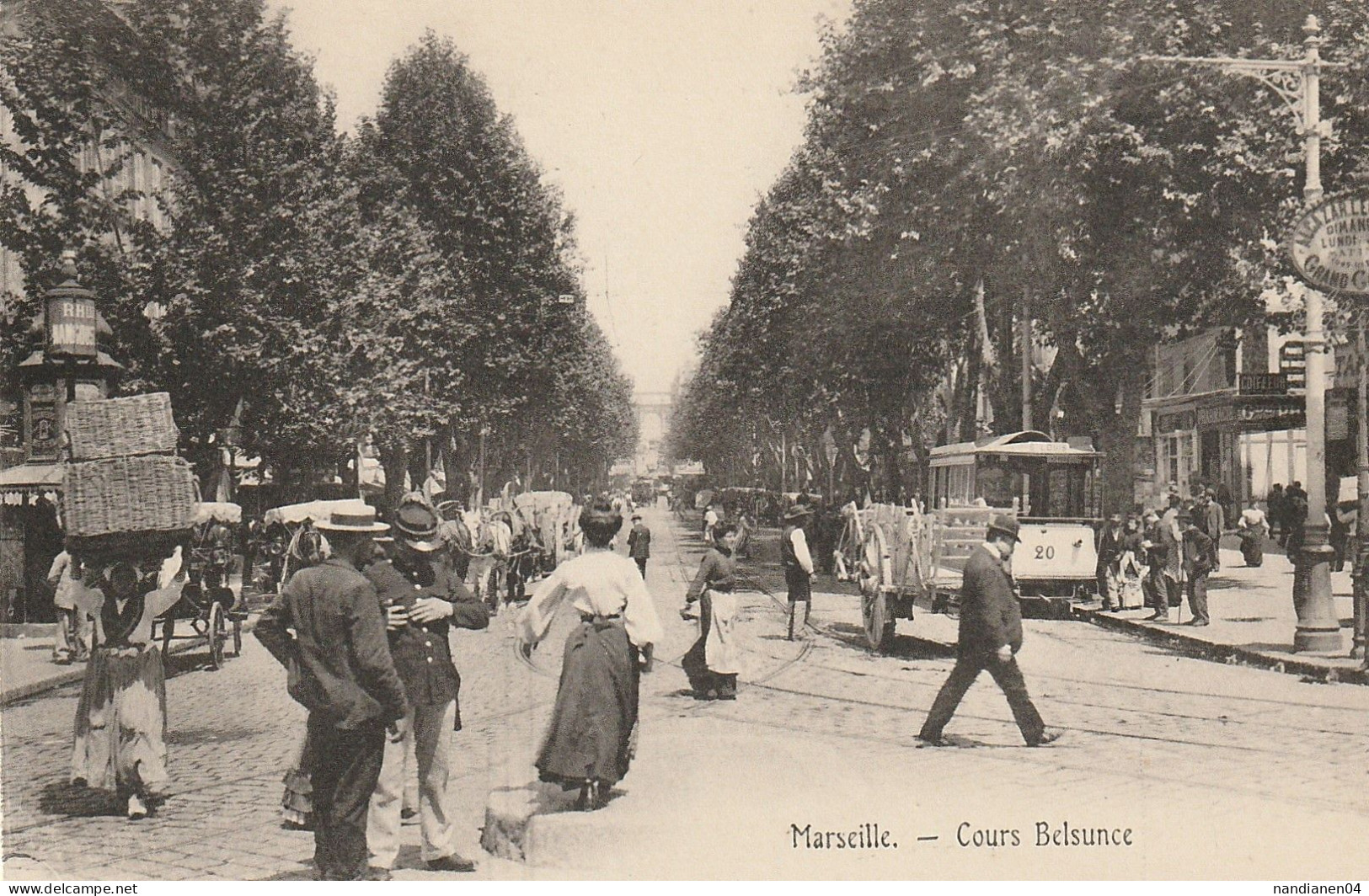 CPA - 13 - Marseille -Cours Belsunce  - - Canebière, Centre Ville