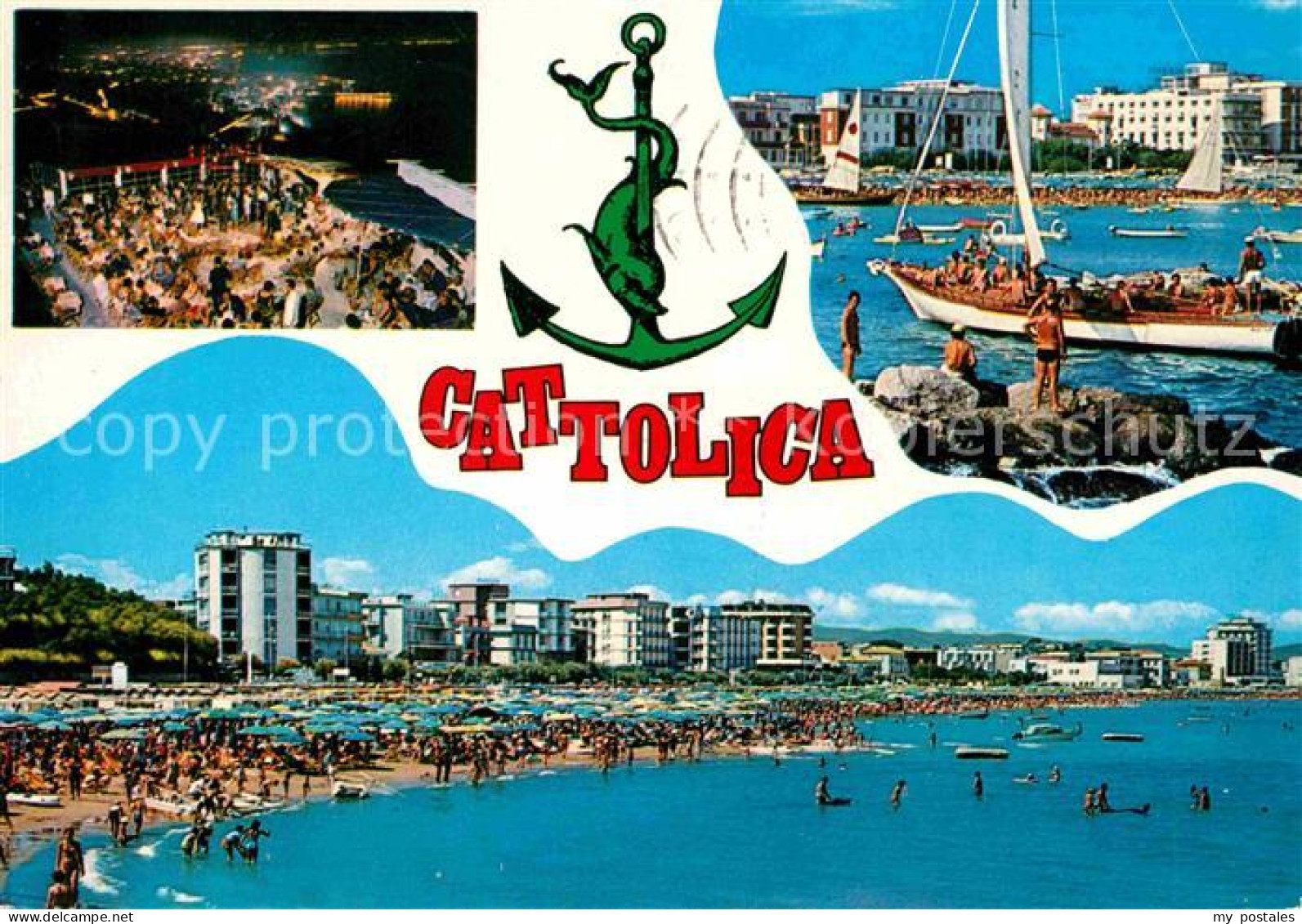 72707804 Cattolica Rimini Bar Restaurant Strand Hotels Hafen Segelboot Riviera A - Other & Unclassified