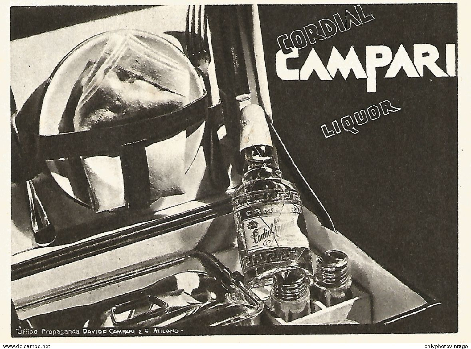 Cordial CAMPARI Liquor - Pubblicità Del 1940 - Vintage Advertising - Advertising