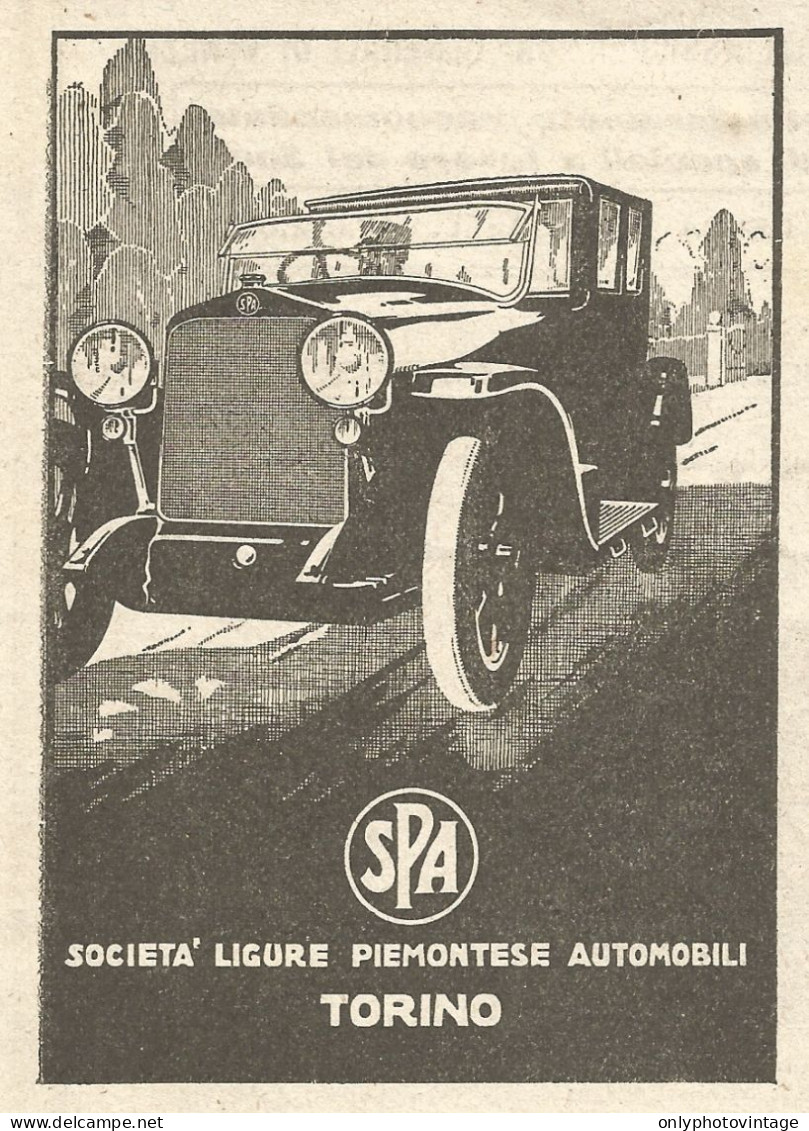 SPA - Società Ligure Piemontese Automobili - Pubblicità Del 1923 - Advert - Advertising