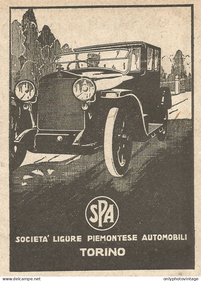 SPA - Società Ligure Piemontese Automobili - Pubblicità Del 1923 - Advert - Advertising