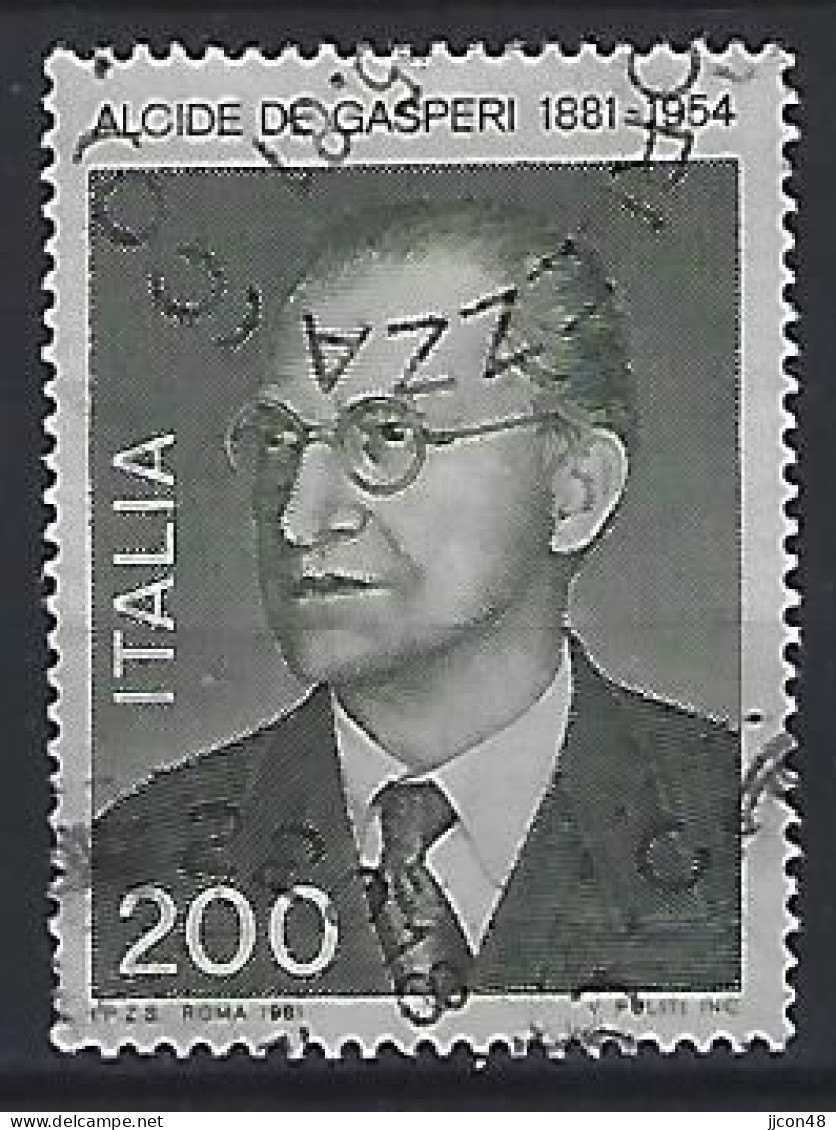 Italy 1981  Alcide De Gasperi  (o) Mi.1743 - 1981-90: Usati