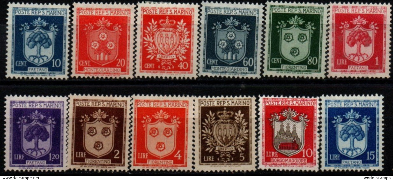 SAINT-MARIN 1945-6 * - Unused Stamps