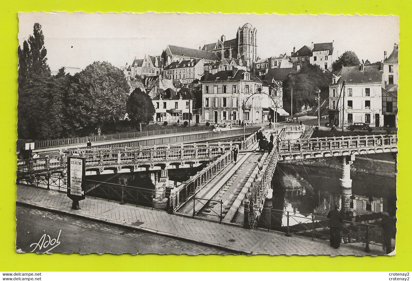 72 LE MANS N°9 Pont En X En 1954 Construit En 1989 Pour Le Tramway Tram Autos Cars Anciennes VOIR DOS - Le Mans