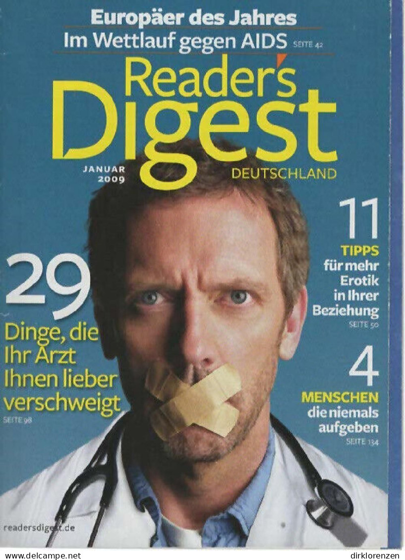 Readers Digest Magazine Germany 2009-01 Gregory House Hugh Laurie - Unclassified