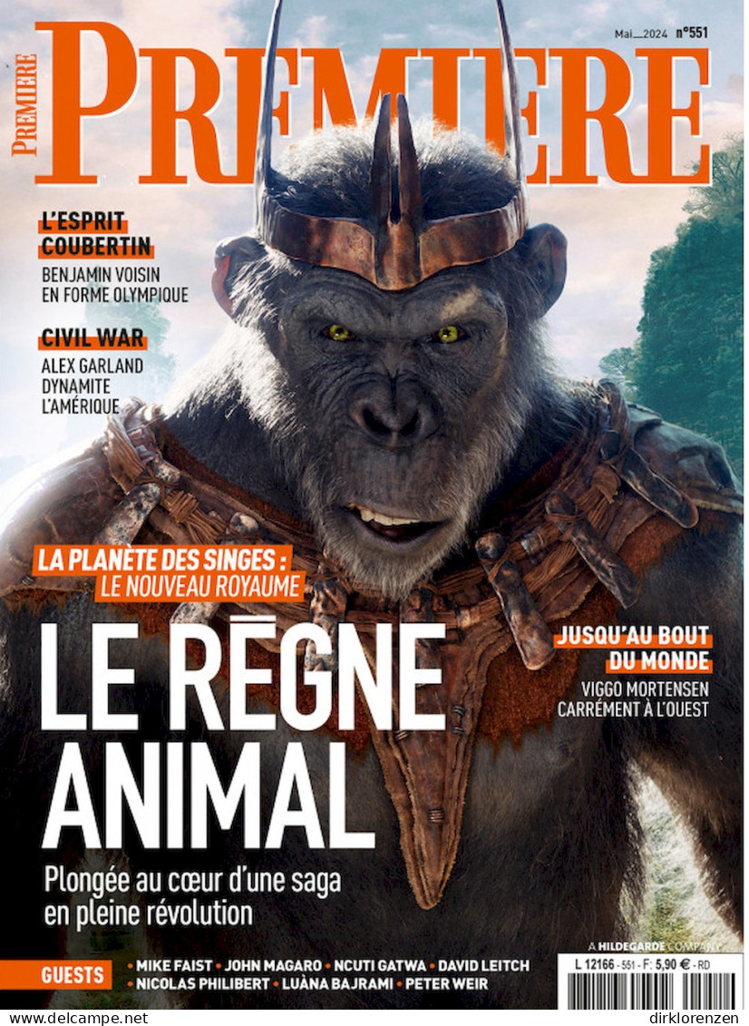 Premiere Magazine France 2024 #551 Kingdom Of The Planet Of The Apes - Unclassified