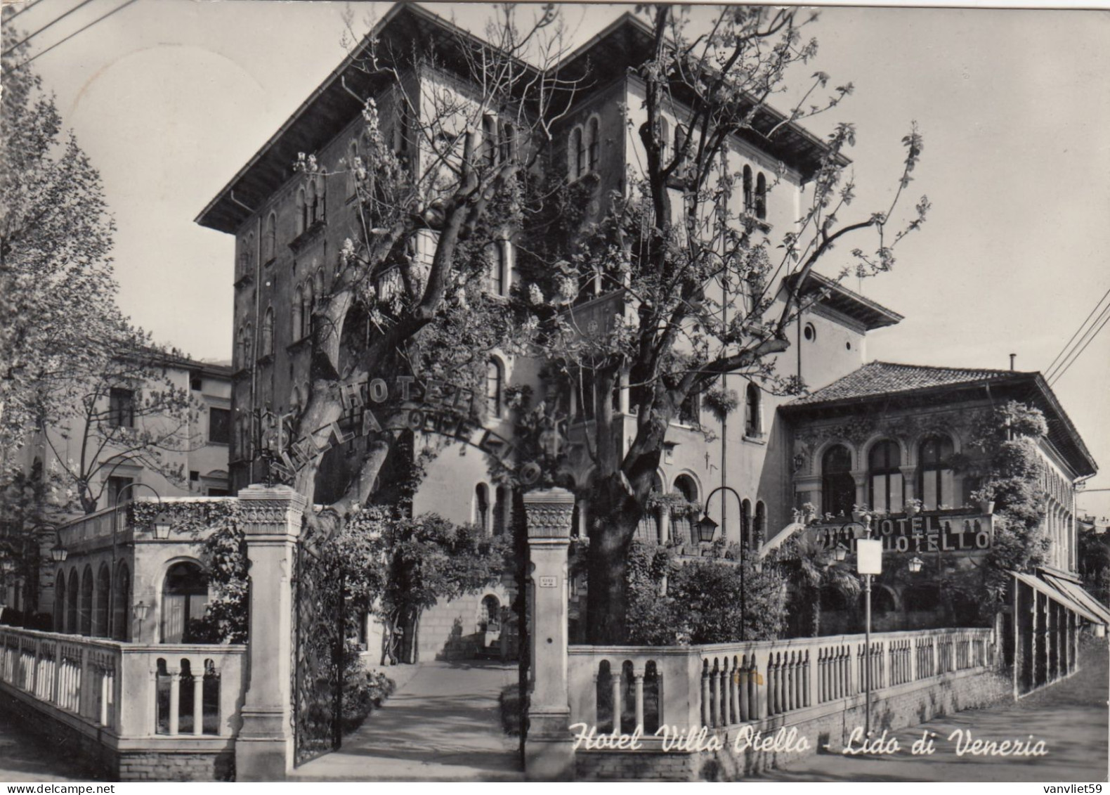 VENEZIA-LIDO-HOTEL =VILLA OTELLO=- CARTOLINA VERA FOTOGRAFIA  VIAGGIATA IL 20-8-1959 - Venezia