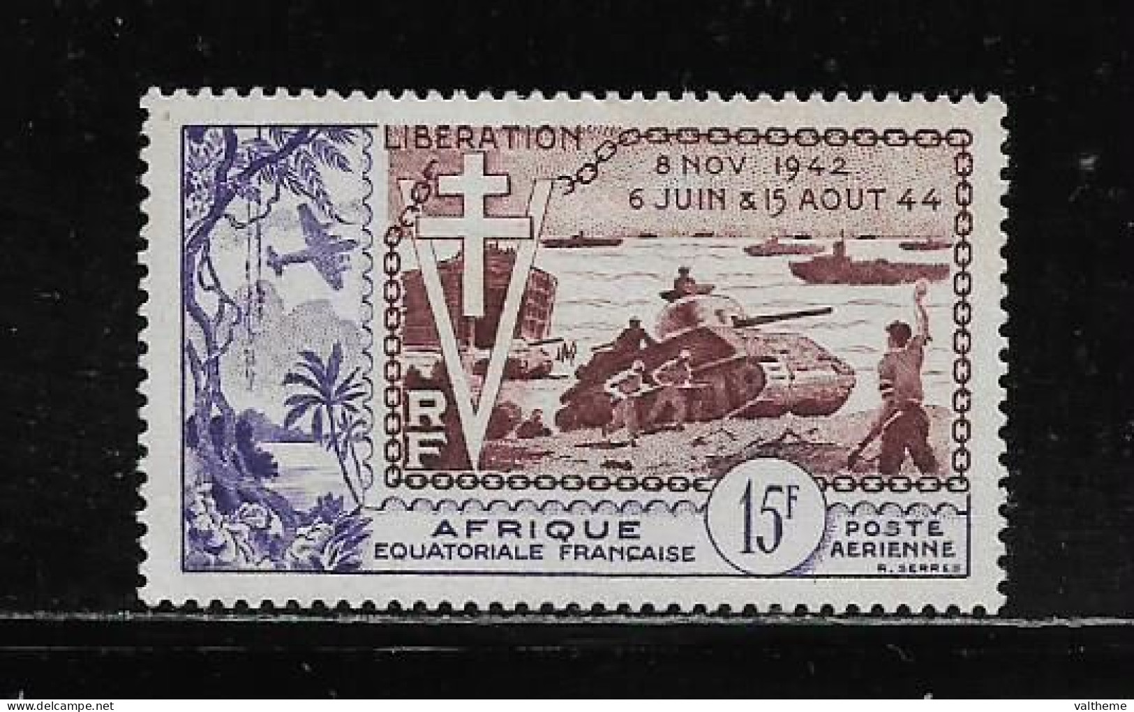 A.E.F.  (  DIV - 624 )   1954   N° YVERT ET TELLIER   POSTE AERIENNE   N° 57    N* - Ongebruikt