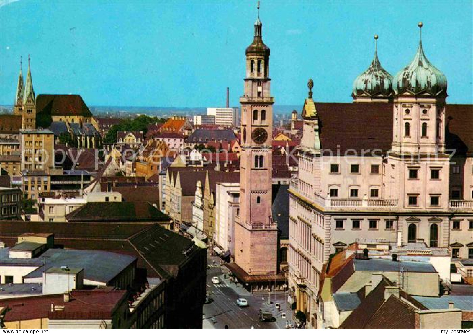 72707284 Augsburg Maximilianstr Mit Rathaus Und Perlach Augsburg - Augsburg