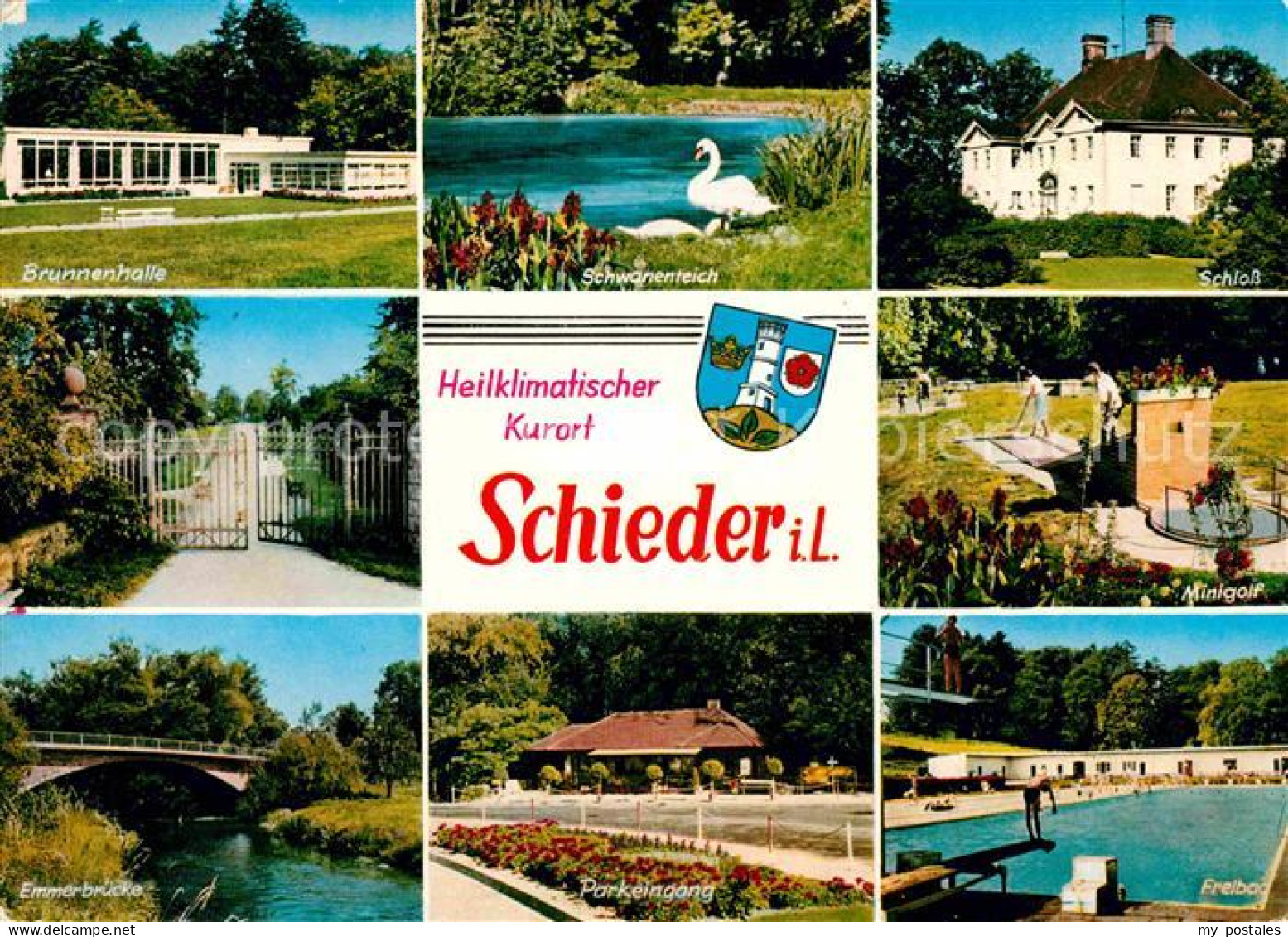 72707264 Schieder-Schwalenberg Brunnenhalle Schwanenteich Schloss Minigolf Emmer - Other & Unclassified