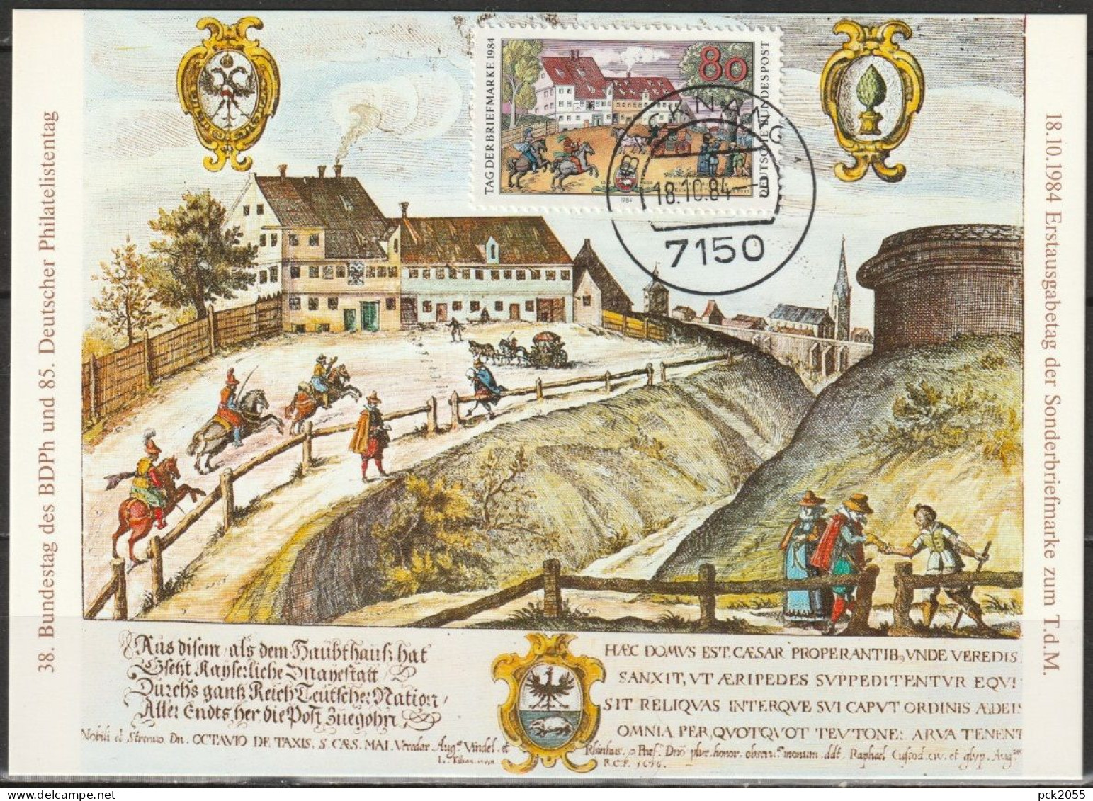 BRD 1984 MK Mi-Nr.1229 Tag Der Briefmarke Stempel Backnang  ( PK 59) Günstige Versandkosten - 1981-2000