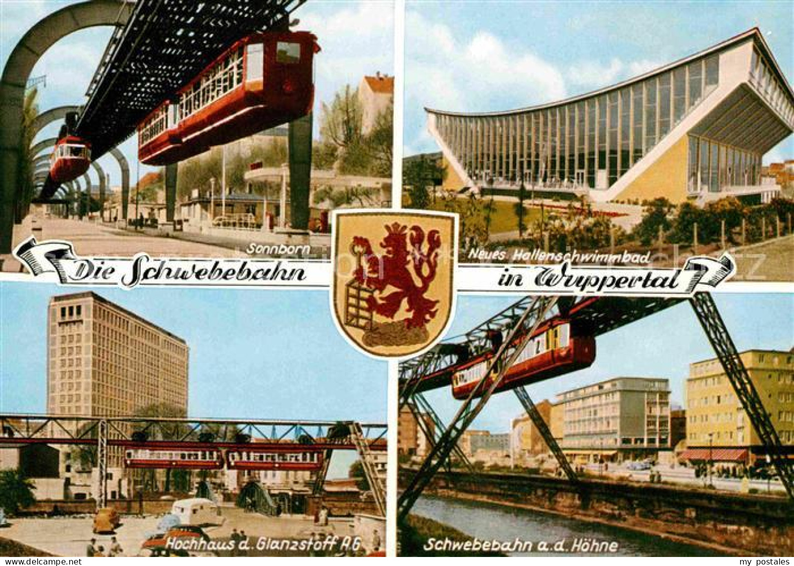 72707234 Wuppertal Schwebebahn Sonnborn Hallenschwimmbad Hochhaus Der Glanzstoff - Wuppertal