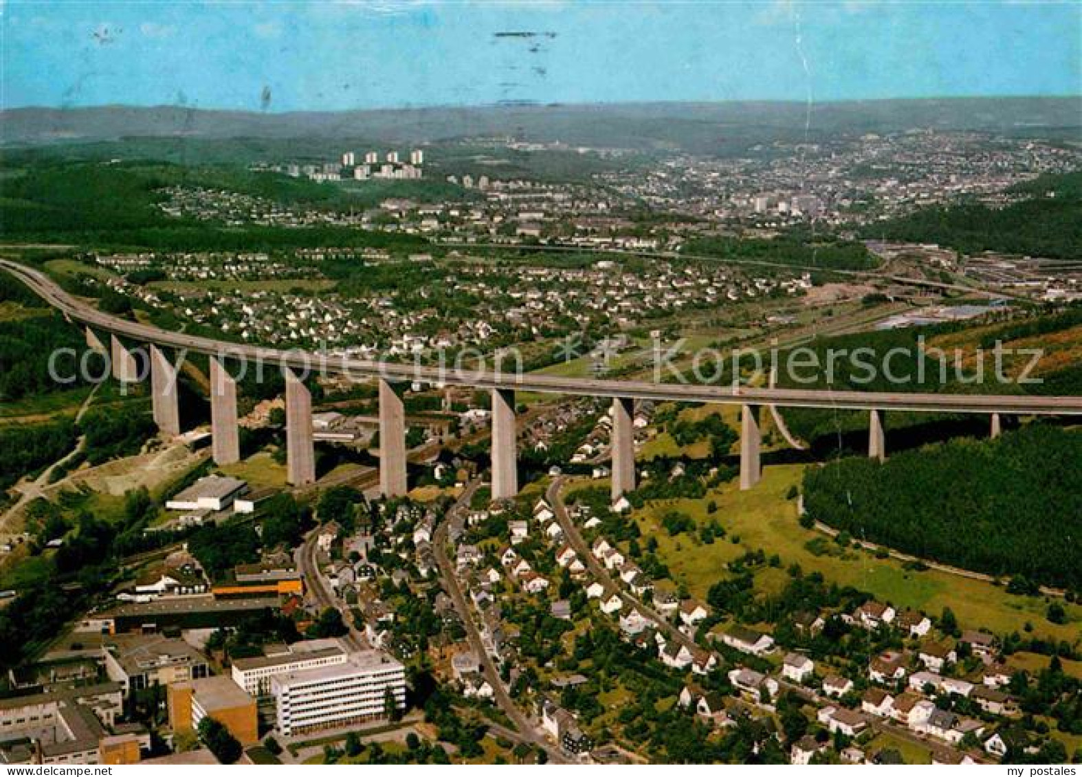 72707200 Eiserfeld Fliegeraufnahme Mit Siegtalbruecke Eiserfeld - Siegen