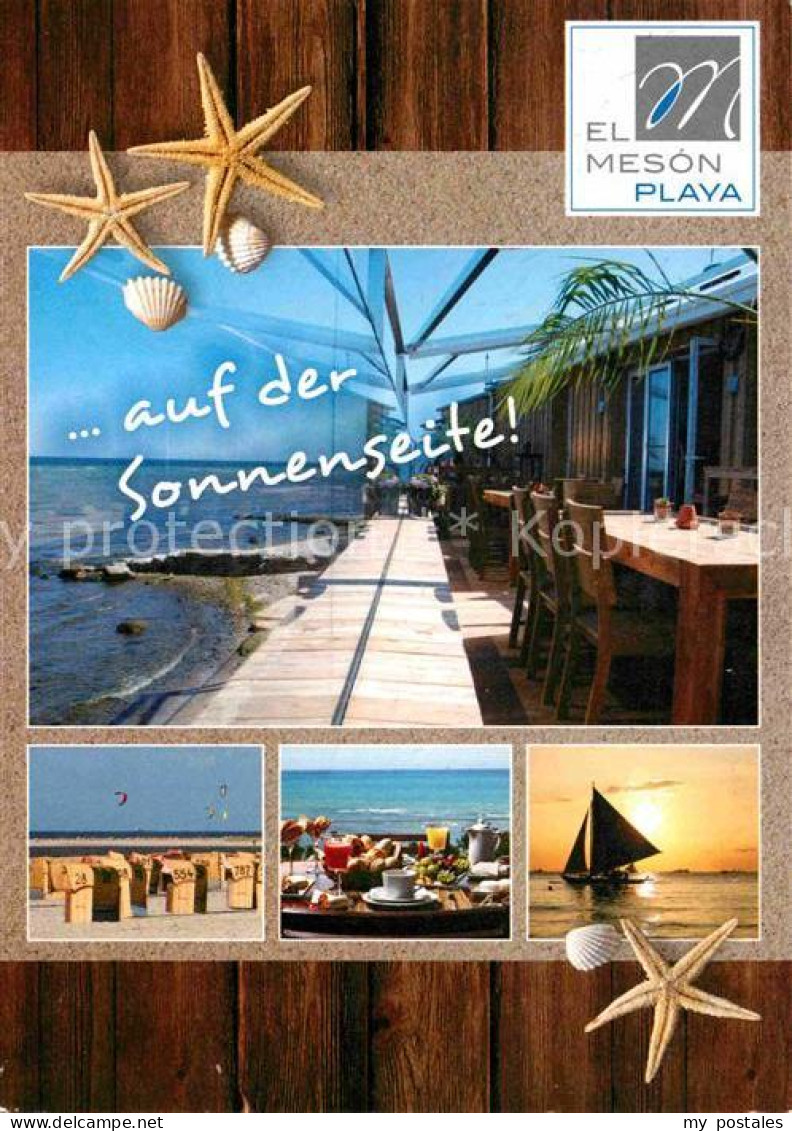 72714568 Laboe El Meson Playa Restaurant Meerblick Strand Segeln Seeigel Muschel - Laboe