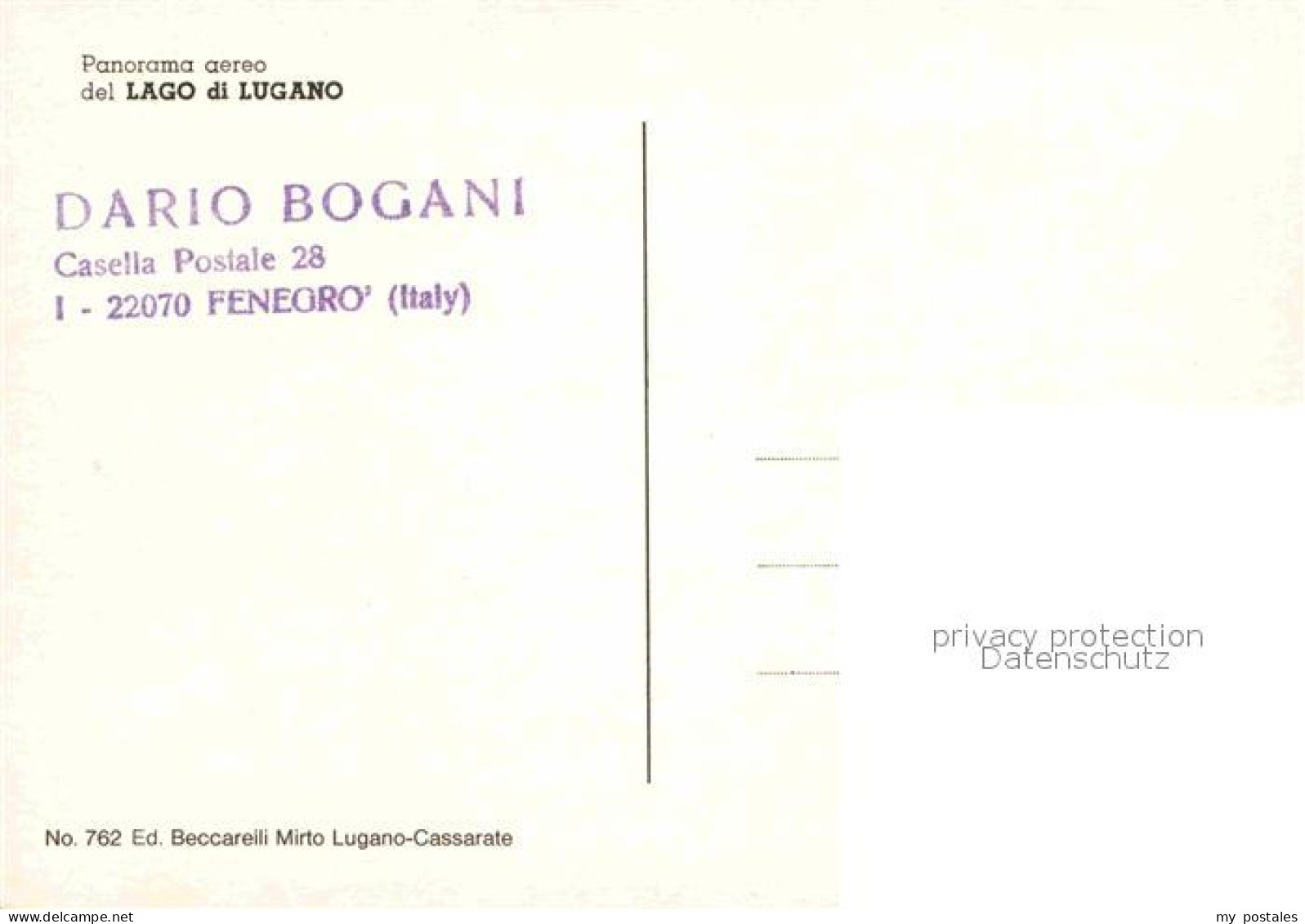 72707135 Lago Di Lugano Fliegeraufnahme Firenze - Other & Unclassified
