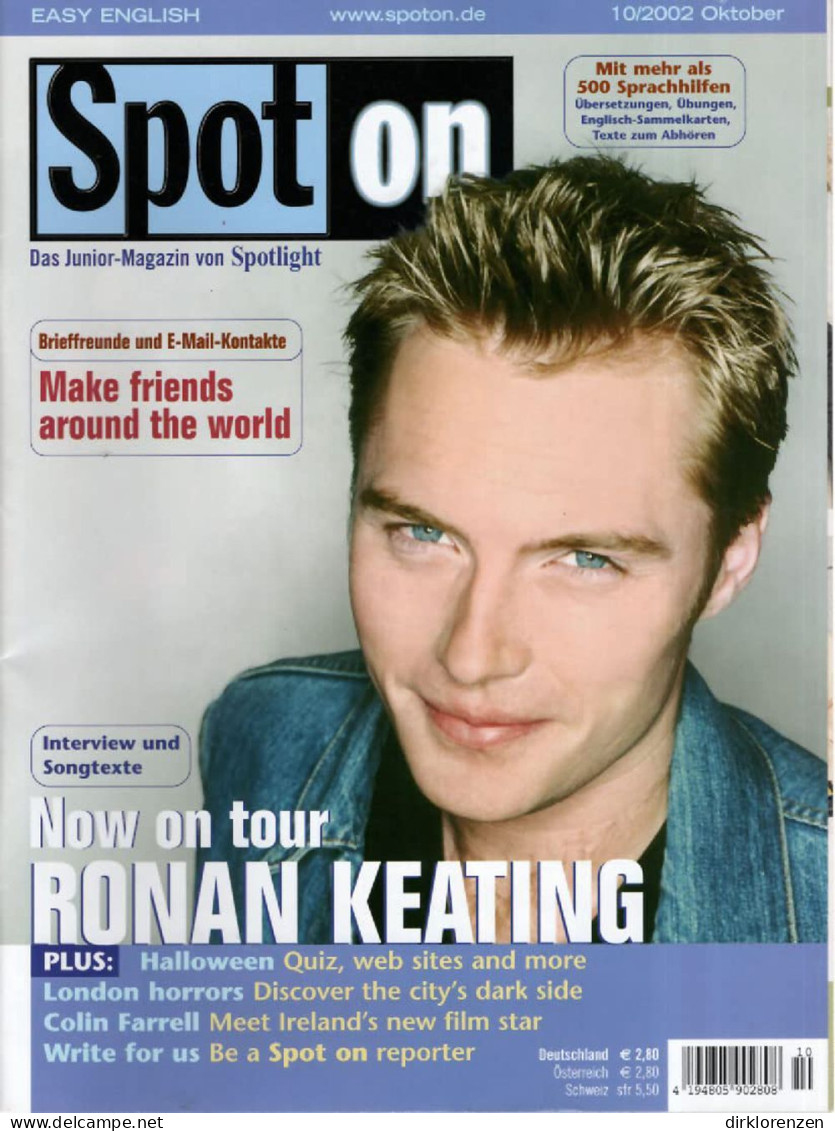 Spot On Magazine Germany 2002-10 Ronan Keating - Non Classés