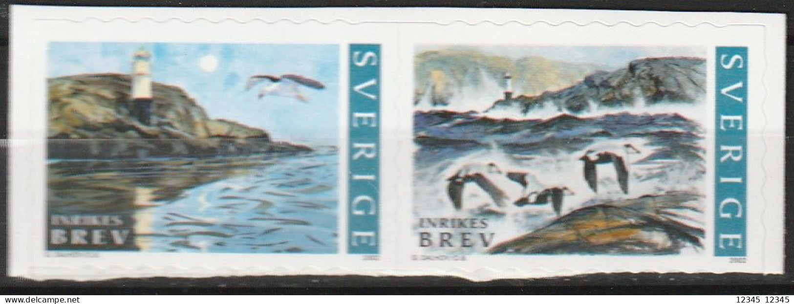 Zweden 2002, Postfris MNH, Birds, Lighthouse (comb. Booklet) - Ungebraucht