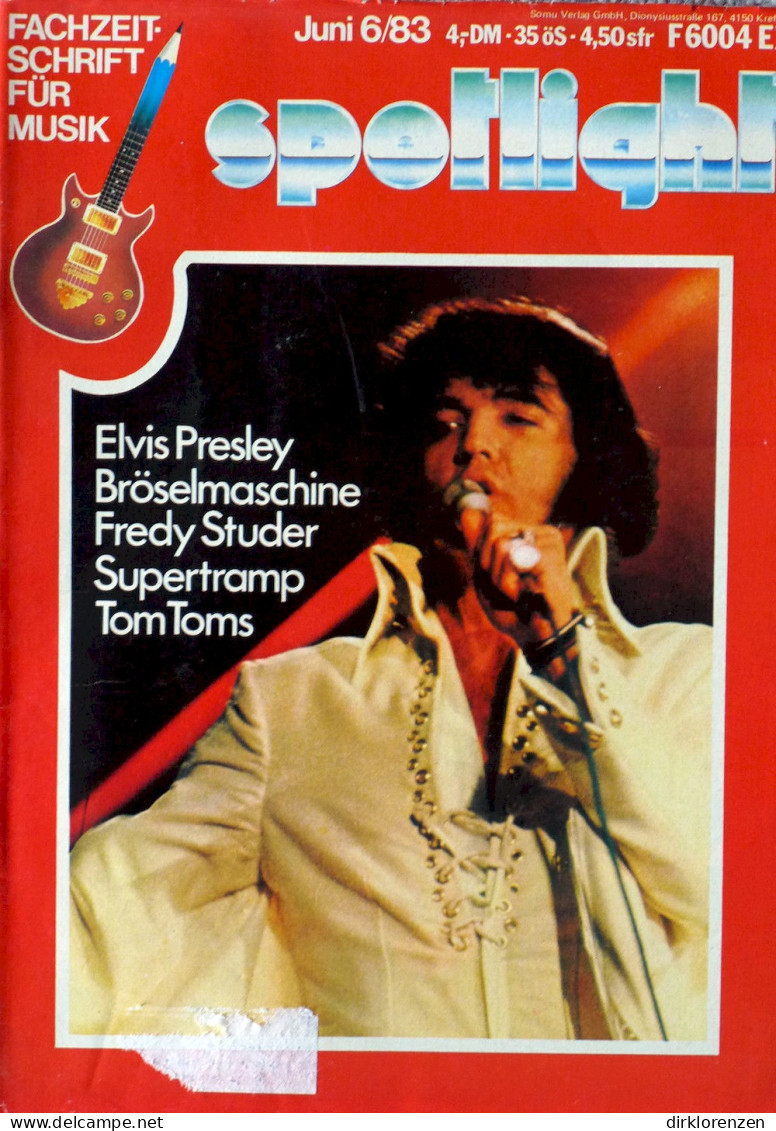 Spotlight Magazine Germany 1983-06 Elvis Presley Bröselmaschine Supertramp Herbert Grönemeyer - Ohne Zuordnung