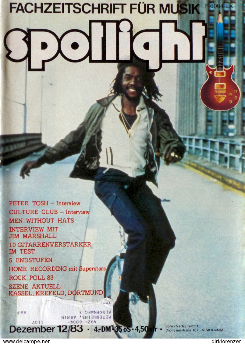 Spotlight Magazine Germany 1983-12 Peter Tosh Thin Lizzy Culture Club Men Without Hats - Ohne Zuordnung