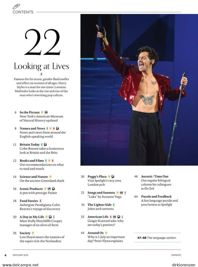 Spotlight Magazine Germany 2023-08 Harry Styles - Ohne Zuordnung