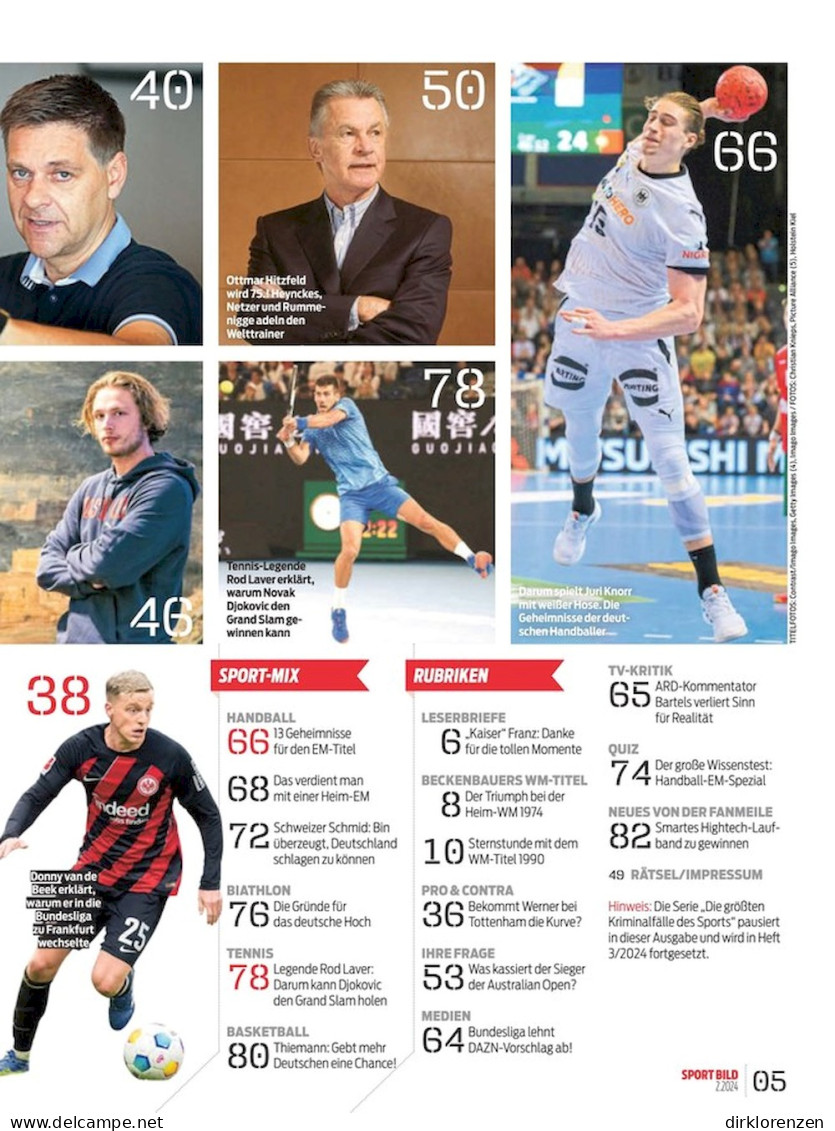 Sport Bild Magazine Germany 2024-02 Franz Beckenbauer - Ohne Zuordnung