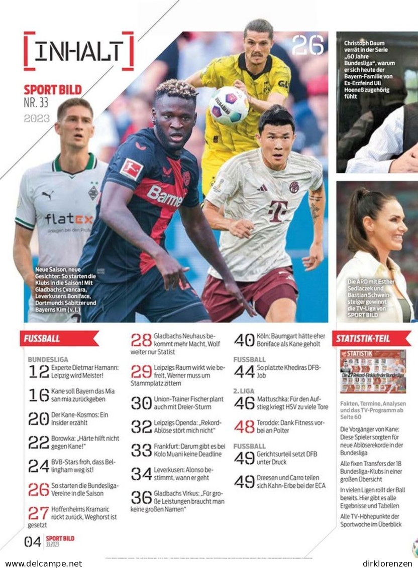 Sport Bild Magazine Germany 2023-33 Harry Kane Bellingham Tuchel Khedira - Ohne Zuordnung