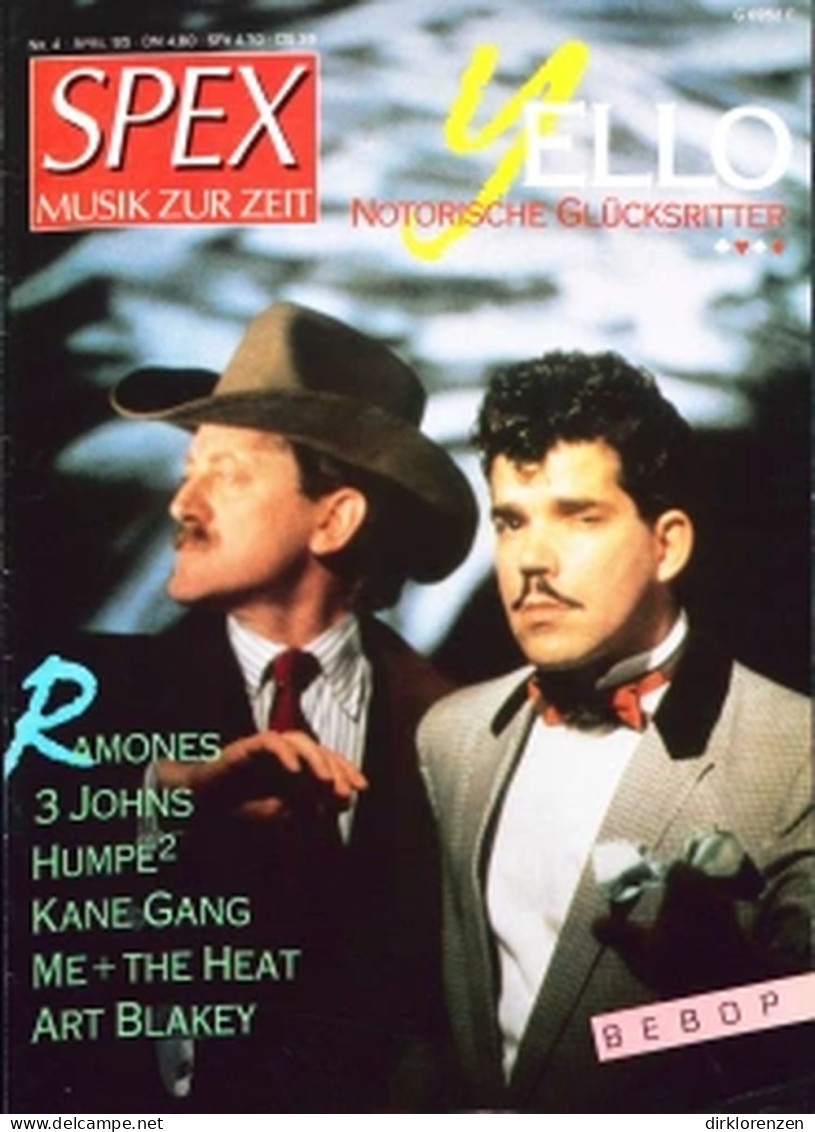 Spex Magazine Germany 1985-04 Yello Ramones 3 Johns Kane Gang Art Blakey Fleshtones - Unclassified