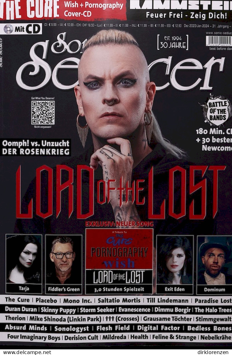 Sonic Seducer Magazine Germany 2023-12+01 Lord Of The Lost Tarja Exit Eden Dominum - Unclassified