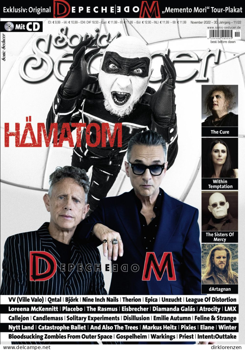 Sonic Seducer Magazine Germany 2022-11 Depeche Mode Hämatom The Cure Qntal  - Unclassified