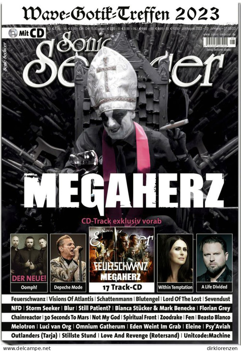 Sonic Seducer Magazine Germany 2023-07+08 Megaherz Depeche Mode Feuerschwanz - Ohne Zuordnung