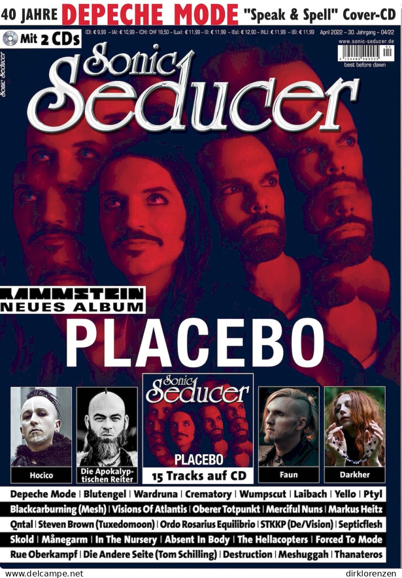 Sonic Seducer Magazine Germany 2022-04 Placebo Rammstein Depeche Mode Hocico - Sin Clasificación