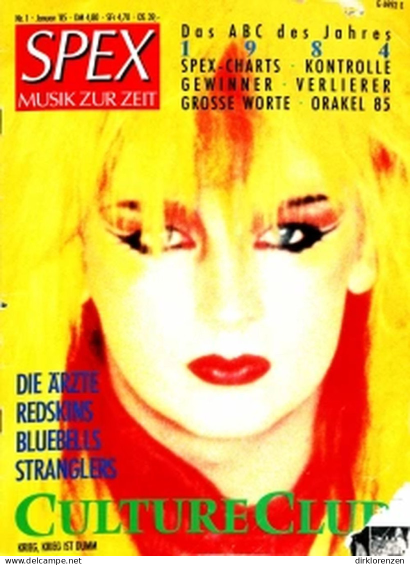 Spex Magazine Germany 1985-01 Culture Club Redskins Stranglers - Unclassified