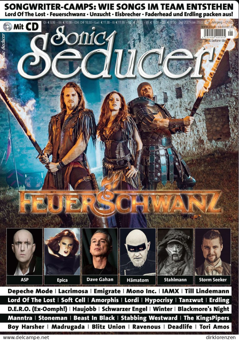 Sonic Seducer Magazine Germany 2021-12+01 Feuerschwanz Lacrimosa Depeche Mode Gahan  - Zonder Classificatie
