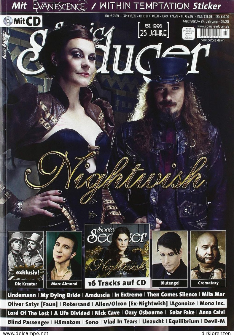 Sonic Seducer Magazine Germany 2020-03 Nightwish Crematory Marc Almond - Zonder Classificatie