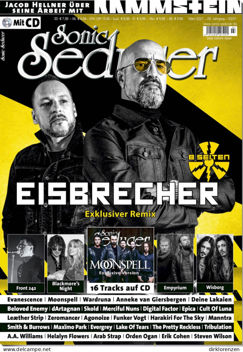Sonic Seducer Magazine Germany 2021-03 Eisbrecher Moonspell Evanescence Front 242 Blackmores Night - Ohne Zuordnung