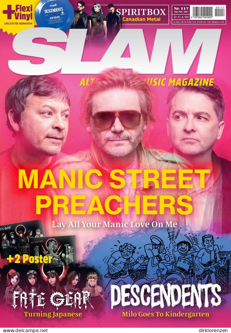 Slam Magazine Austria 2021 #117 Manic Street Preachers + Signed Fate Gear Poster - Non Classés