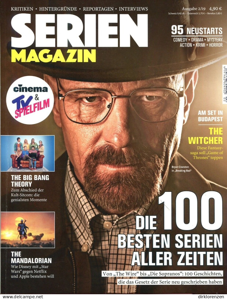 Serien Magazine Germany 2019-02 Bryan Cranston - Zonder Classificatie