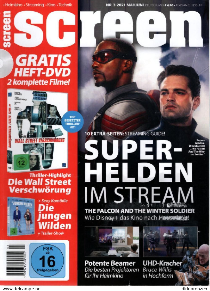 Screen Magazine Germany 2021-03 Anthony Mackie Sebastian Stan ACCEPTABLE - Zonder Classificatie