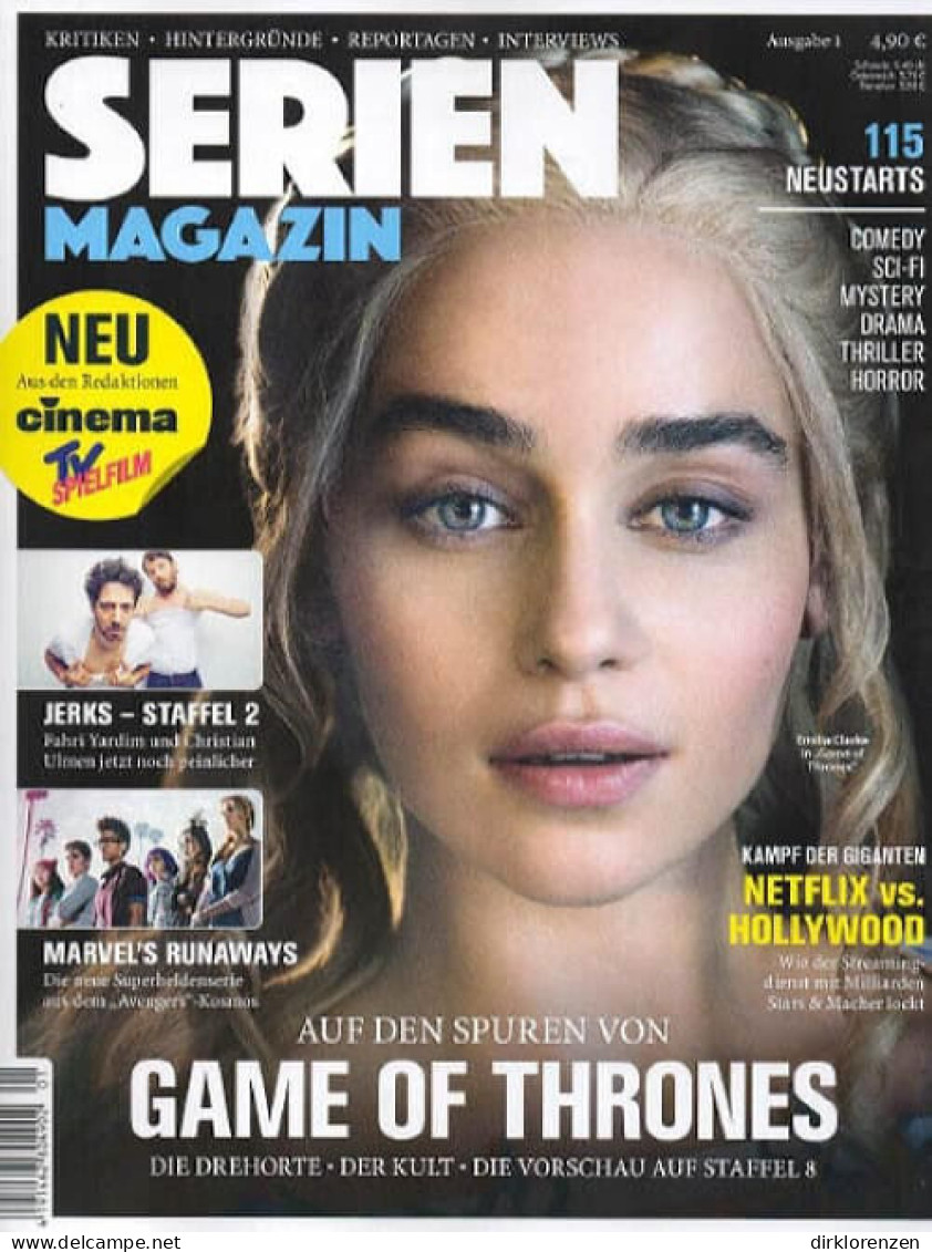 Serien Magazine Germany 2018-01 Emilia Clarke Game Of Thrones - Zonder Classificatie