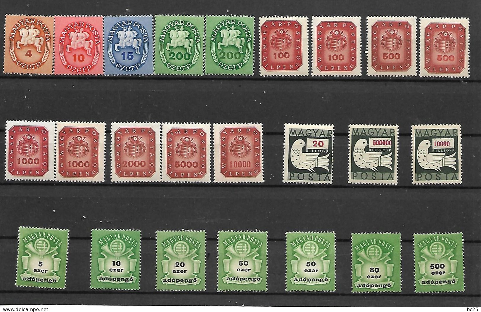 HONGRIE-24 SUPERBES TIMBRES  NEUFS * * VOIR SERIES-DE 1946 - Unused Stamps