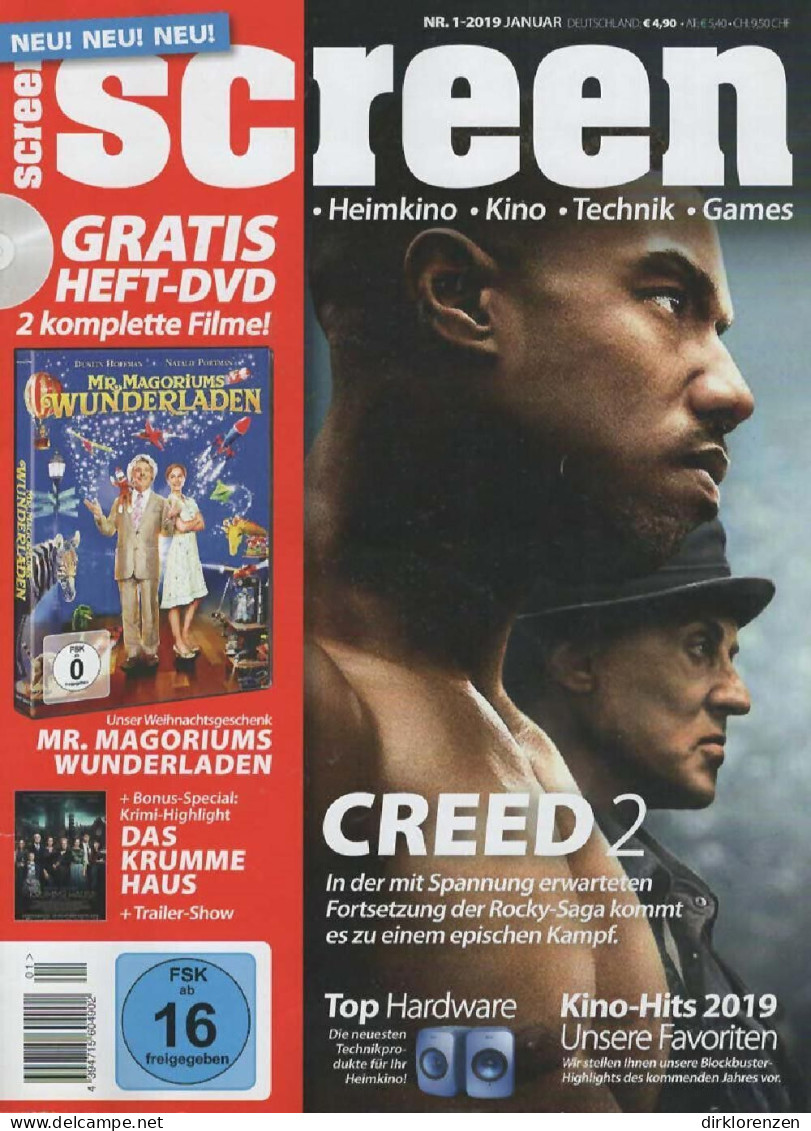 Screen Magazine Germany 2019-01 Michael B. Jordan Sylvester Stallone - Non Classés