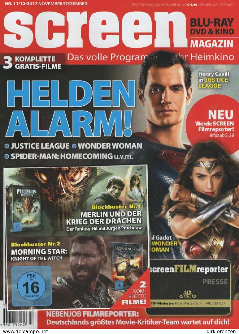 Screen Magazine Germany 2017-11-12 Henry Cavill Gal Gadot - Non Classés