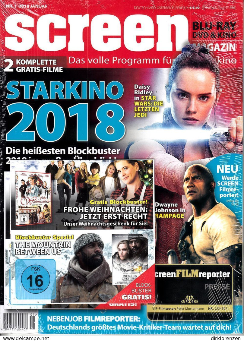 Screen Magazine Germany 2018-01 Daisy Ridley Dwayne Johnson - Zonder Classificatie