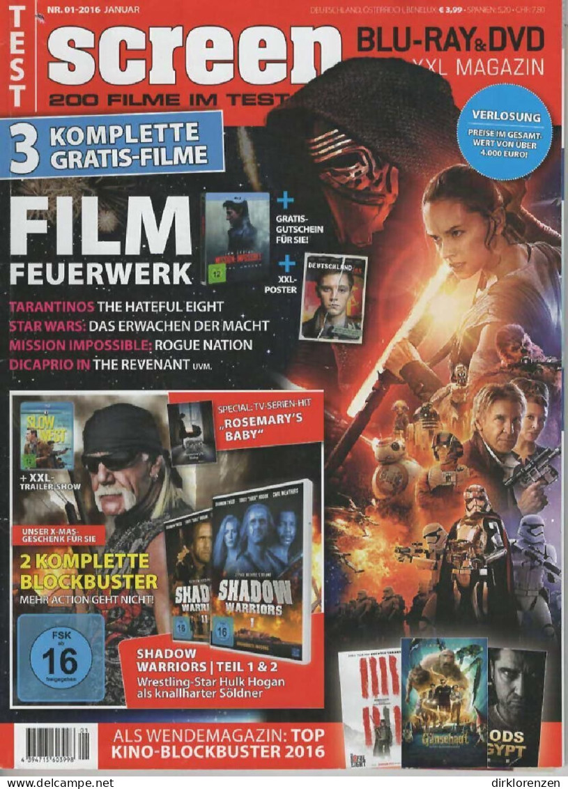 Screen Magazine Germany 2016-01 Daisy Ridley - Zonder Classificatie