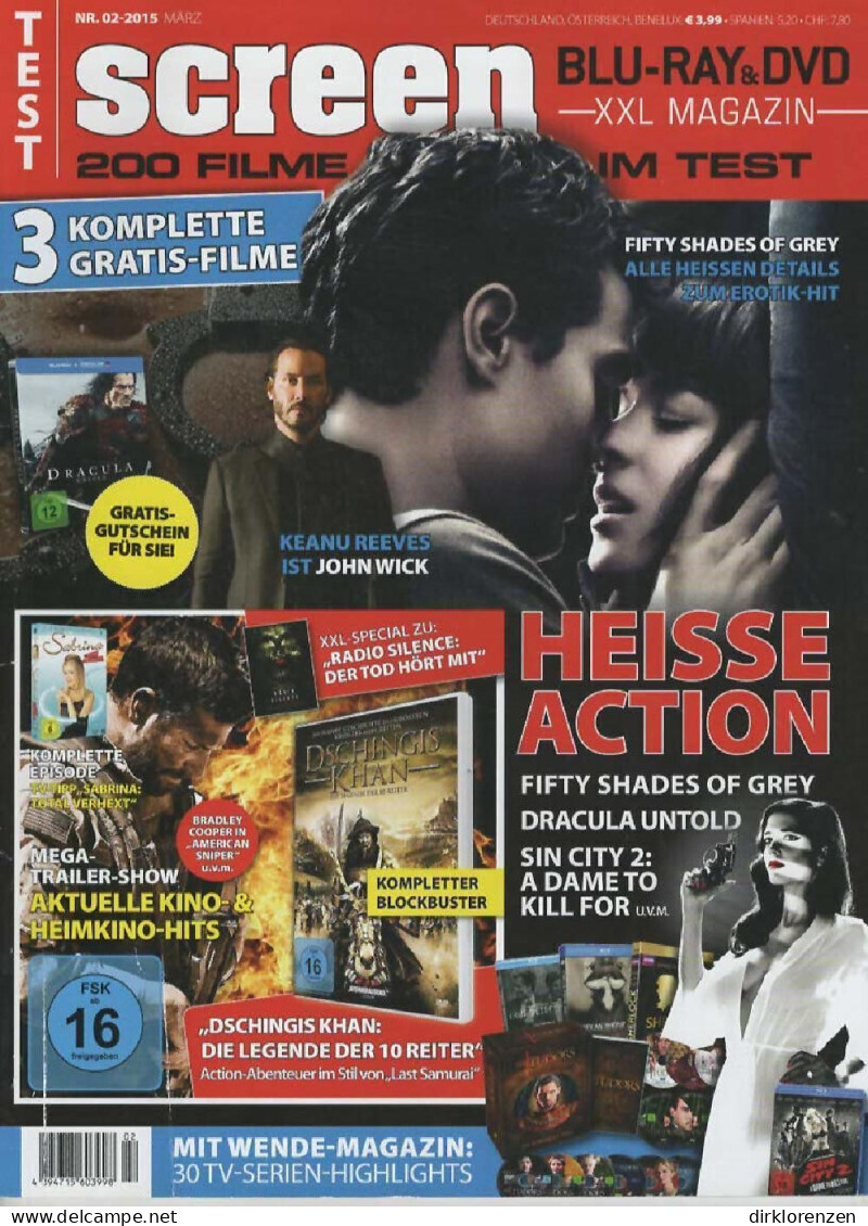 Screen Magazine Germany 2015-02 Keanu Reeves Fifty Shades Of Grey - Zonder Classificatie