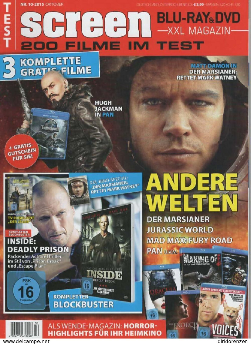 Screen Magazine Germany 2015-10 Matt Damon - Ohne Zuordnung