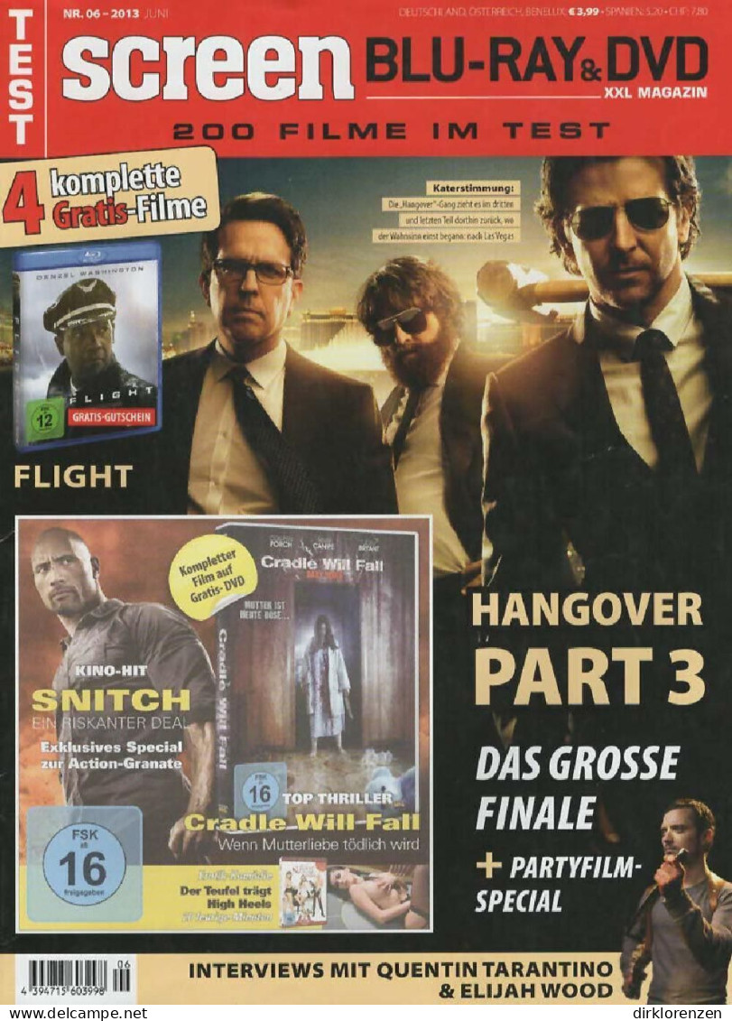 Screen Magazine Germany 2013-06 Hangover Ed Helms Bradley Cooper - Sin Clasificación