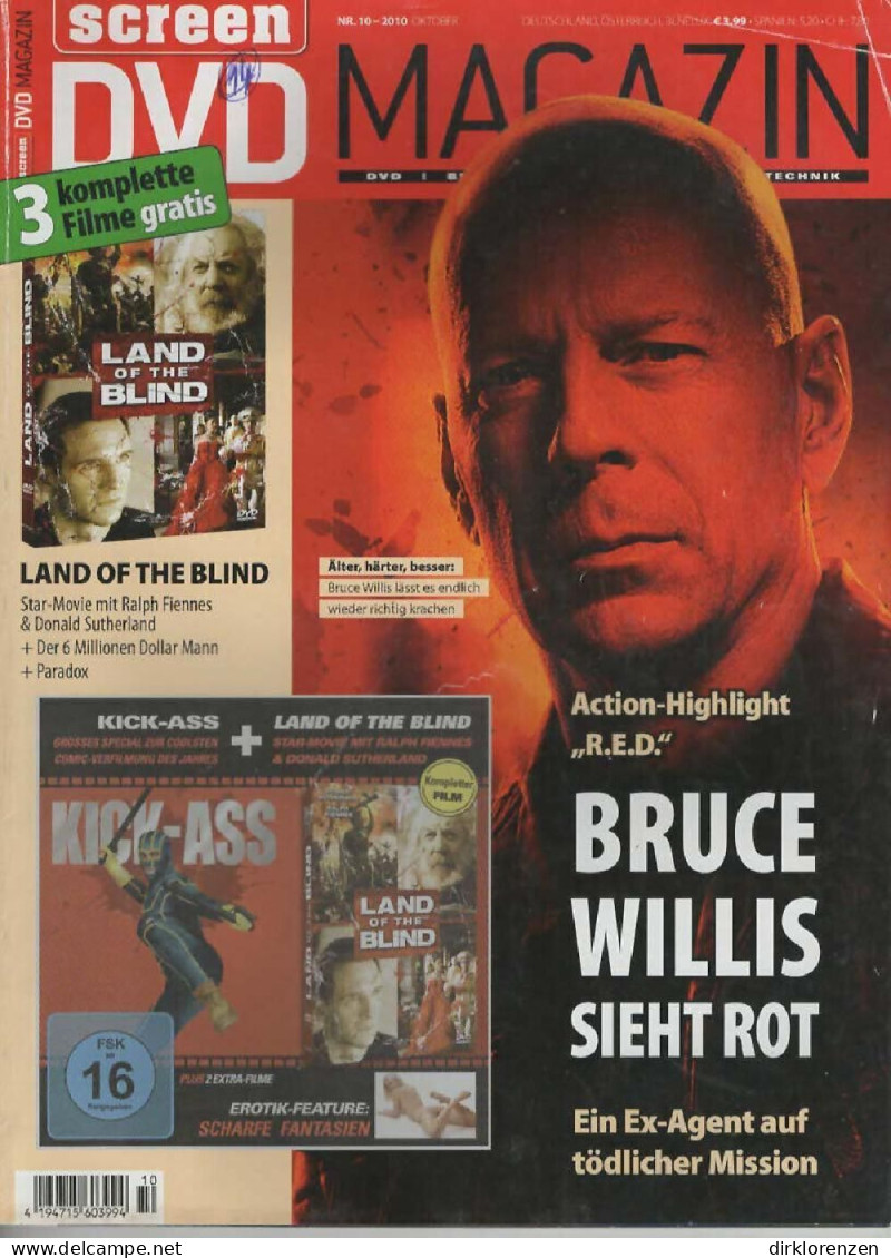 Screen Magazine Germany 2010-10 Bruce Willis ACCEPTABLE - Unclassified